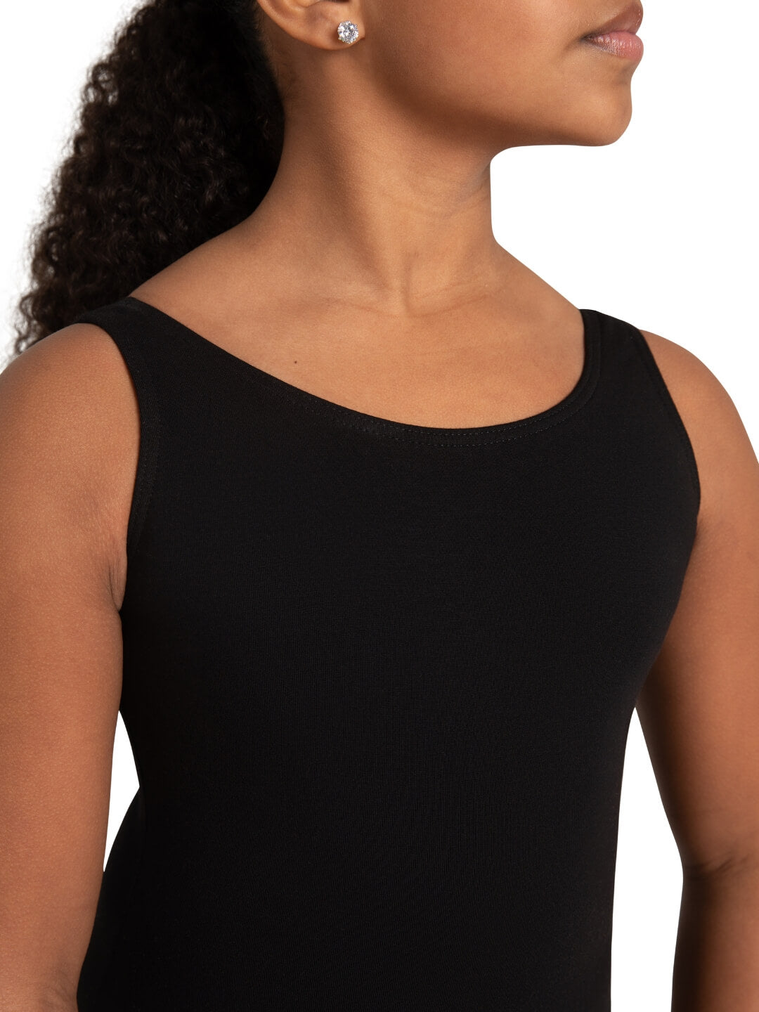 New Leotard Capezio CC201C Child Black Tank Cotton Ballet Tap Jazz