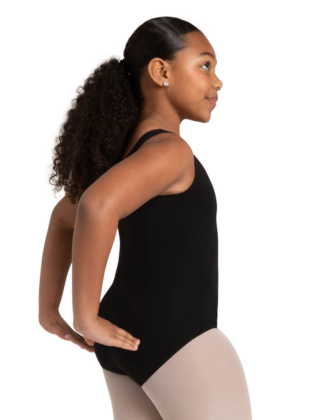 New Leotard Capezio CC201C Child Black Tank Cotton Ballet Tap Jazz