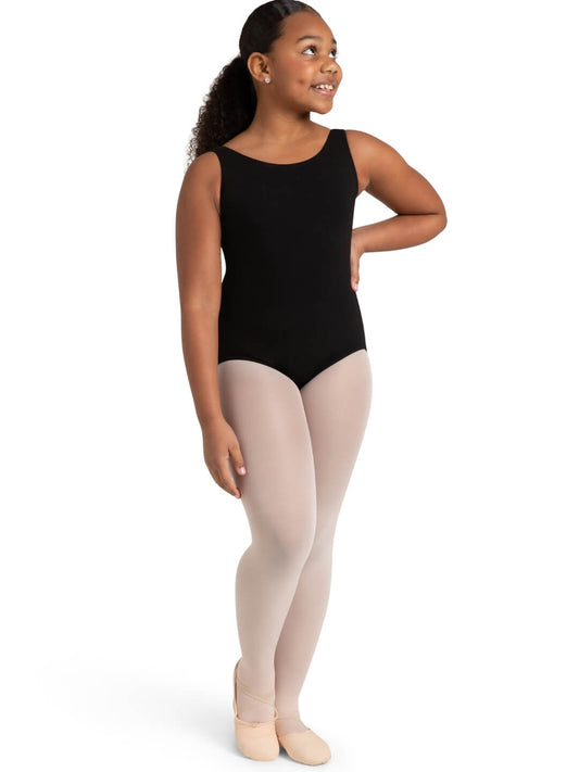 New Leotard Capezio CC201C Child Black Tank Cotton Ballet Tap Jazz