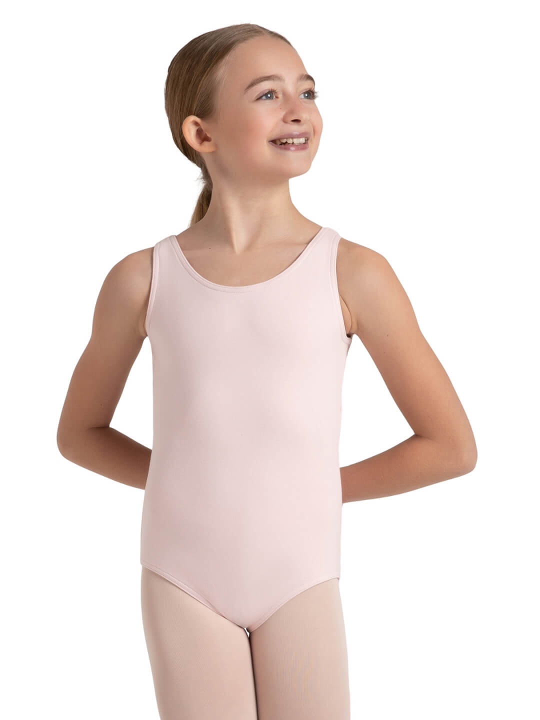 Pre-Owned Leotard Capezio CC200 Medium Child Lt Pink Ballet Jazz