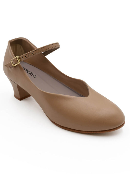 New Closeout Character Shoes Capezio 550 Caramel & Black 1.5" Heel Musical Theater Jazz