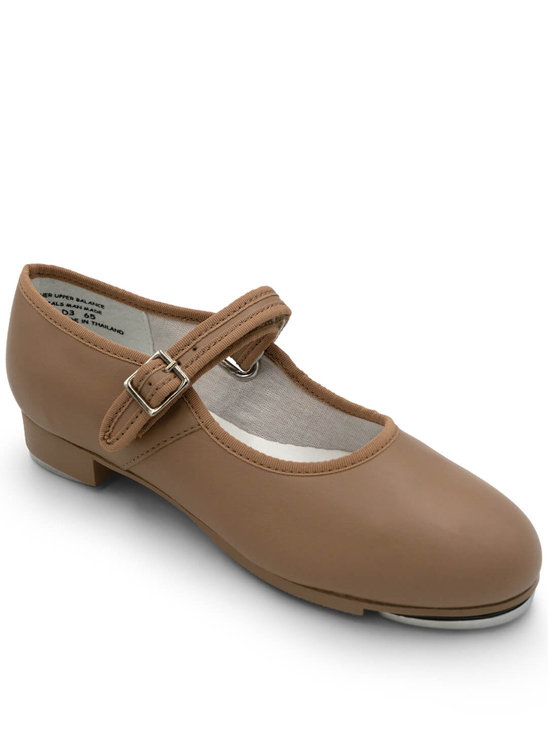 New Open Box Tap Shoes Capezio 3800 2.5M Child Tan Mary Jane Leather Easy Strap