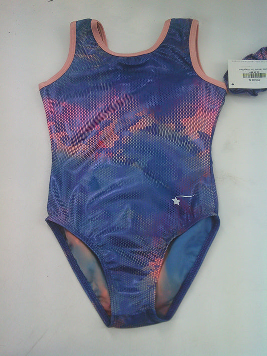 Pre-Owned Gymnastics Destira Vintage Camo Child Sizes Pink Blue Purple Acro