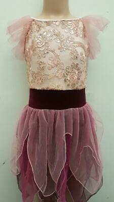 Pre-Owned Costume Curtain Call  E1988 Medium Child Pink  Lyrical