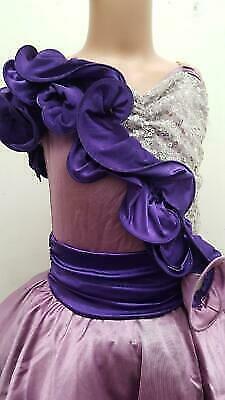 Pre-Owned Costume Weissman  6826 Small Child Purple Puffy Dress Jazz Sequin