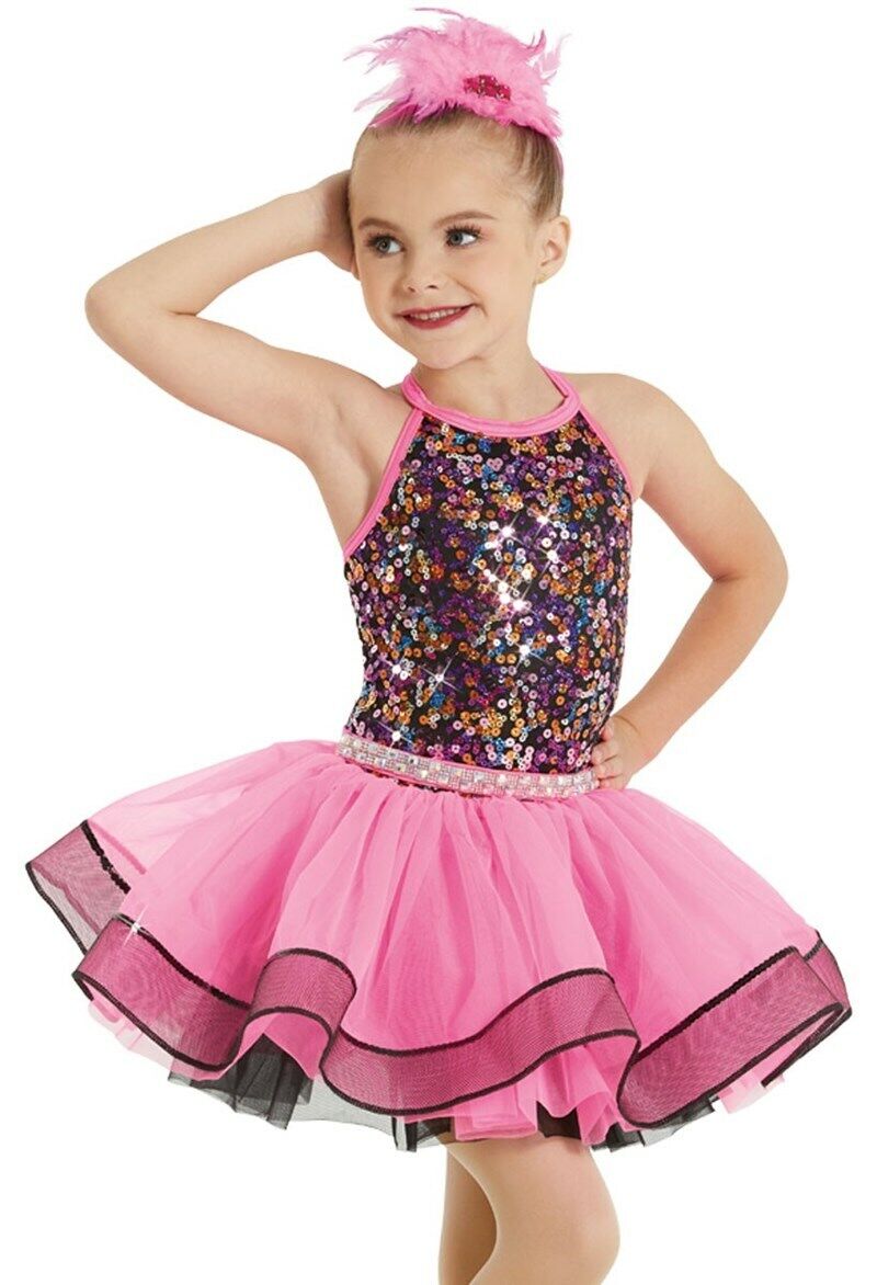Pre-Owned Costume Weissman  12029 Intermediate Child Pink  Jazz Pageant