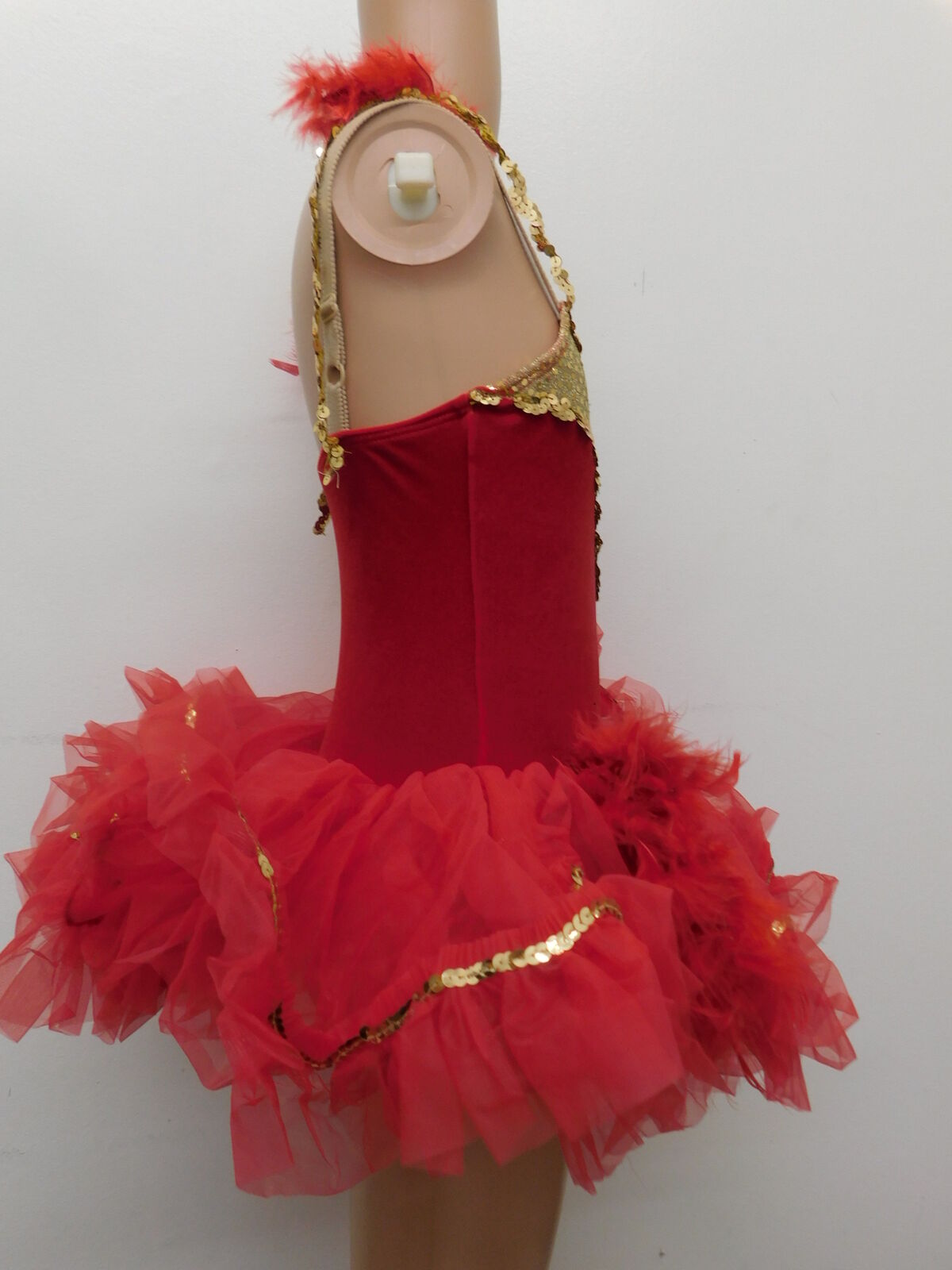 Pre-Owned Costume Curtain Call  E2592 Small Child Red  Jazz