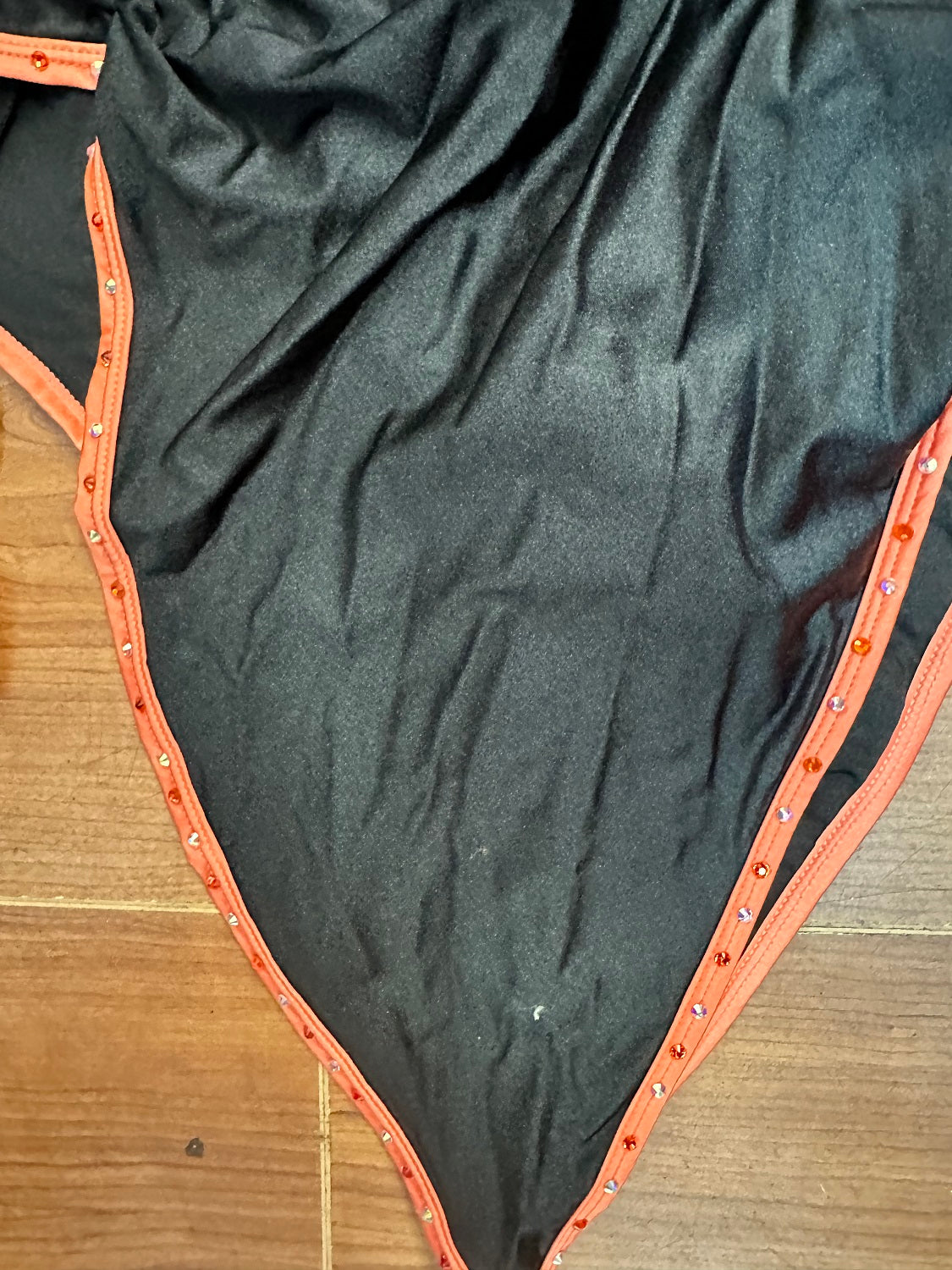Pre-Owned Costume 10th House  TH24172 XS Adult Orange Asymmetrical  Jazz Rhinestone