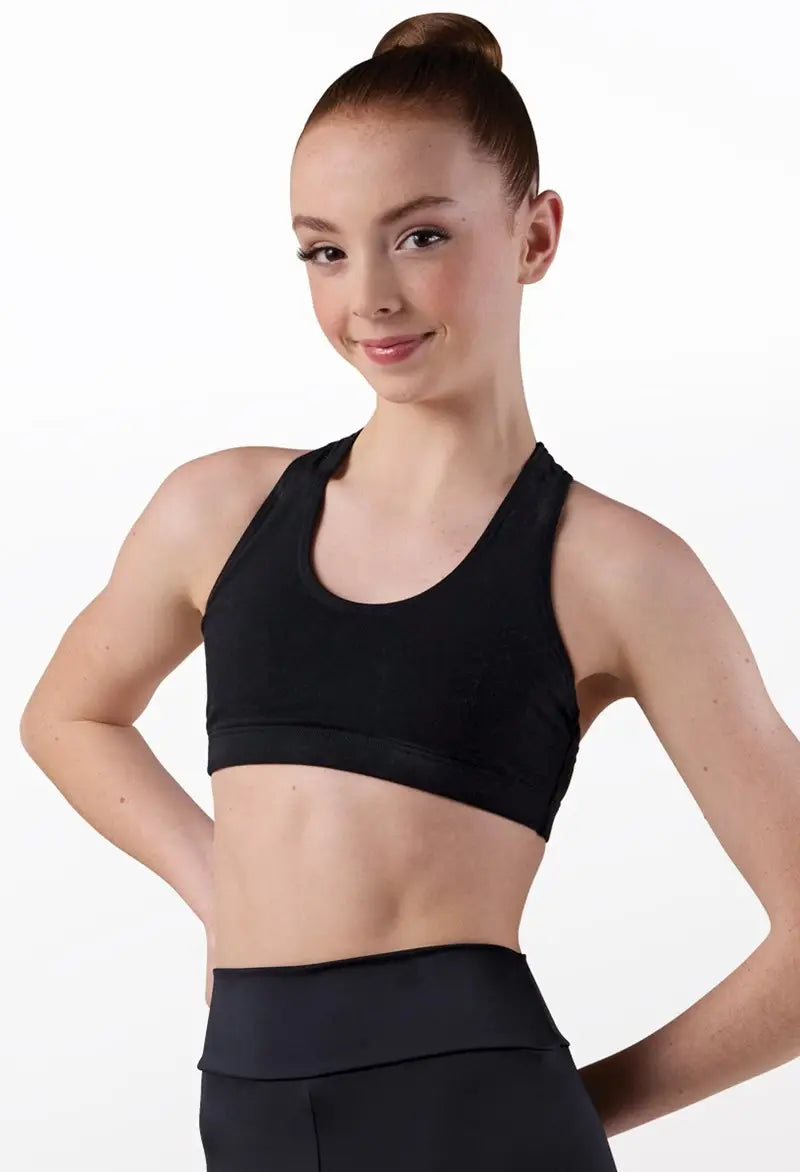 Pre-Owned Sports Bra Weissman CL12115 Medium Child Black Jazz Cheer