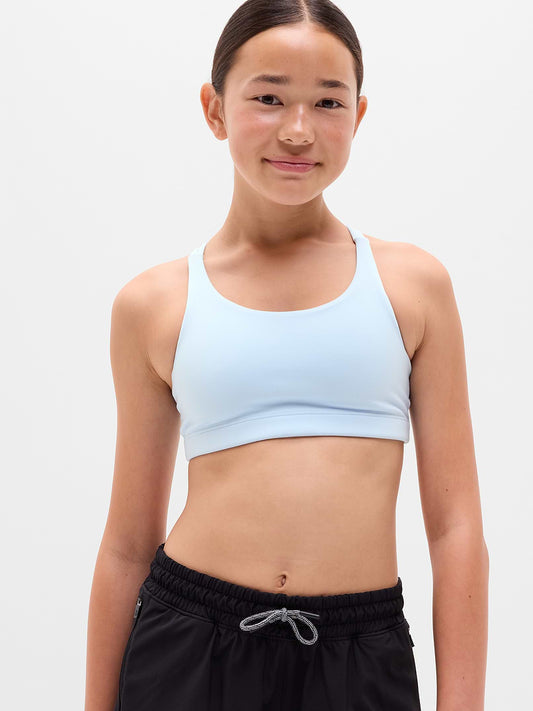 Pre-Owned Strappy Sports Bra Athleta Girl XXL Child Lt Blue Gymnastics Jazz