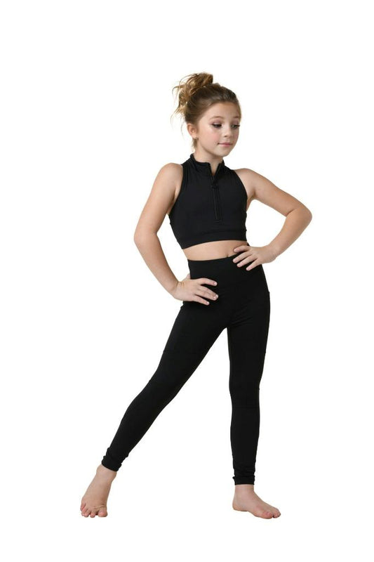 New Leggings DANZNMOTION  22402C Child Black  Jazz Cheer