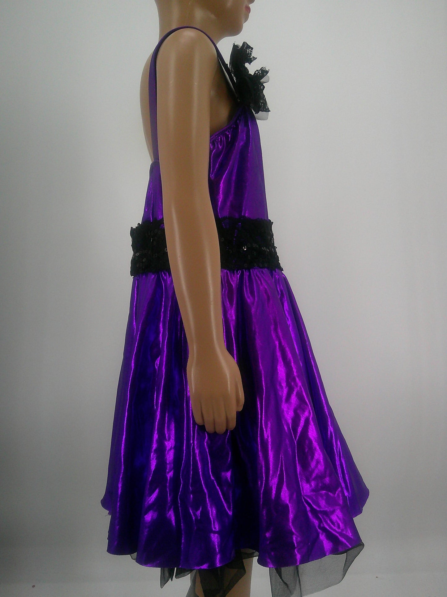Pre-Owned Costume Revolution  0507 Large Child Purple Dress Jazz Tap Sequins