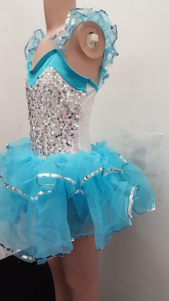 Pre-Owned Costume Curtain Call  E207 Medium Child Turquoise  Jazz