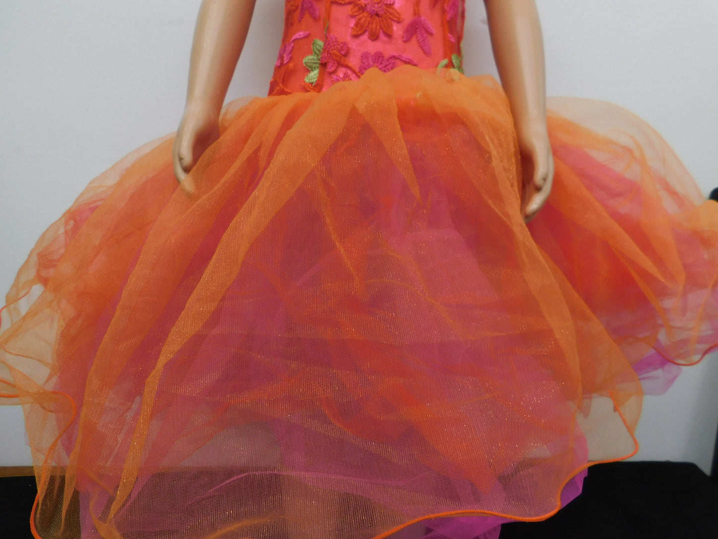 Pre-Owned Costume Curtain Call  C505 Medium Child Orange  Ballet