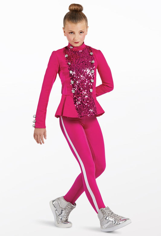 Pre-Owned Costume Weissman  12430 Large Child Pink  Hip Hop  Sequin