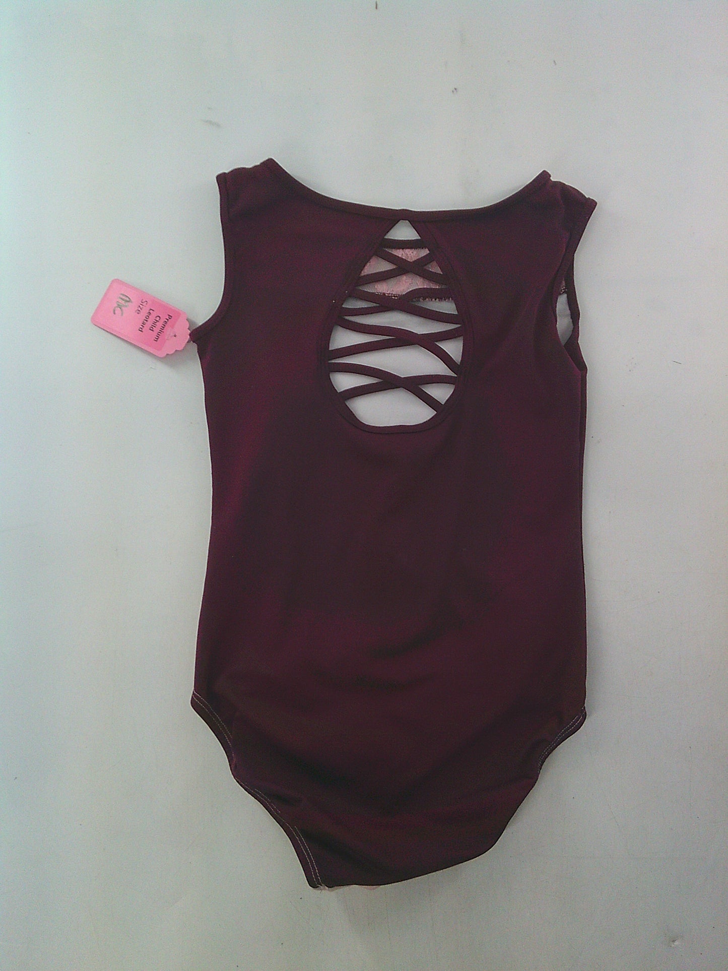 Pre-Owned Leotard Justice   Medium Child Ombre Burgundy  Acro Tumbling