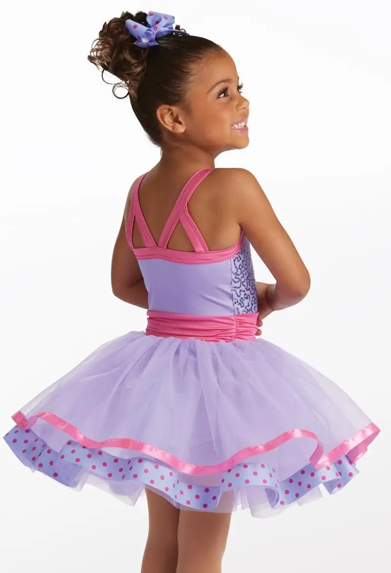 Pre-Owned Costume Weissman  15324 Medium Child  Purple  Tutu Jazz Sequin