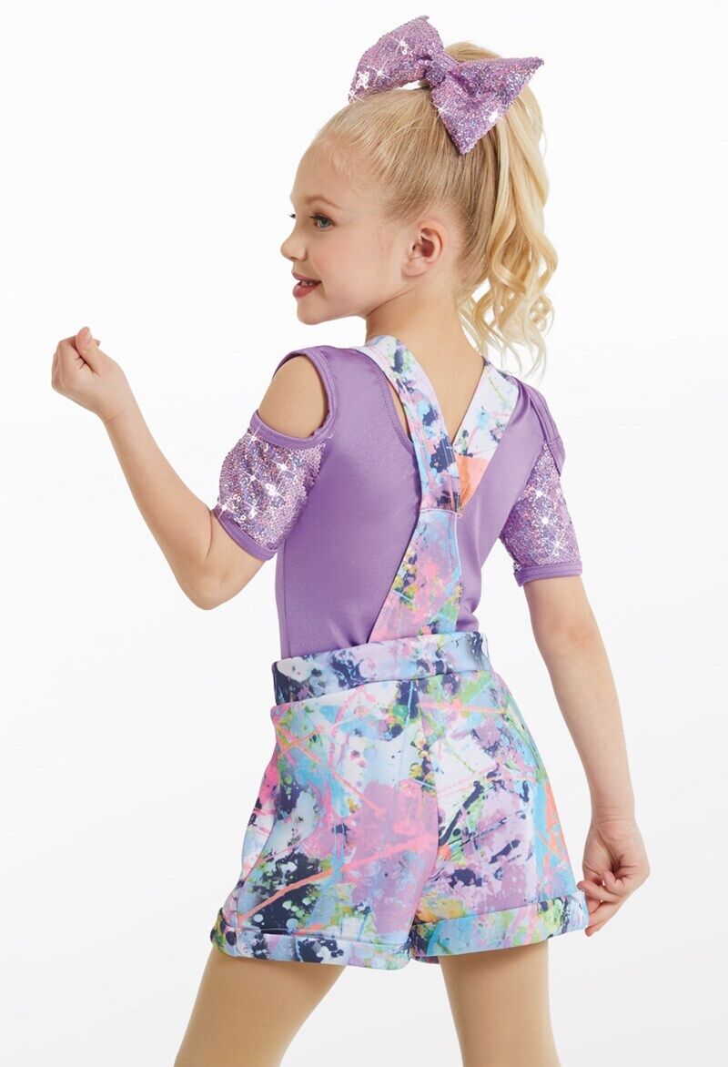 Pre-Owned Costume Overalls Weissman  11905 XS Child Lavender  Hip Hop Jazz