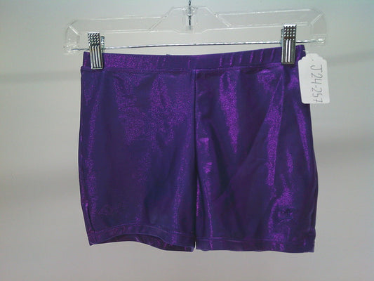 Pre-Owned Shorts Danskin   XL Child Metallic Purple  Gymnastics Cheer