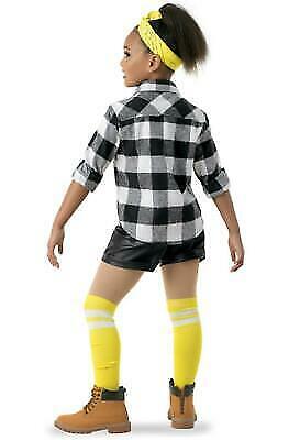Pre-Owned Costume Weissman  10384 Medium Adult Yellow Overalls Hip Hop Jazz Sequin