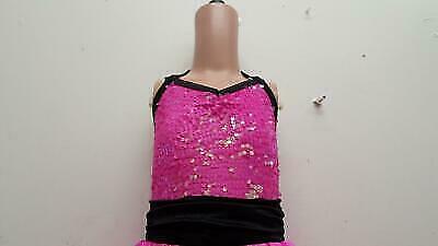 Pre-Owned Costume Weissman  10604 6x-7 Child Pink Feathers Jazz Musical Sequin
