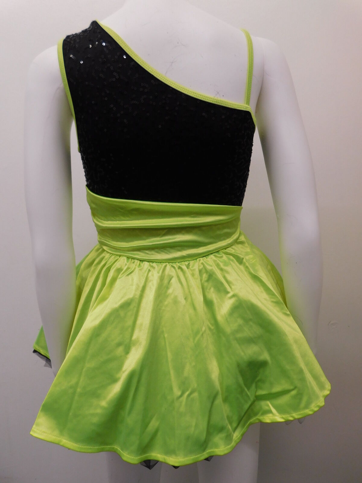 Pre-Owned Costume Balera D8177 Large Child Lime Green Jazz Pageant