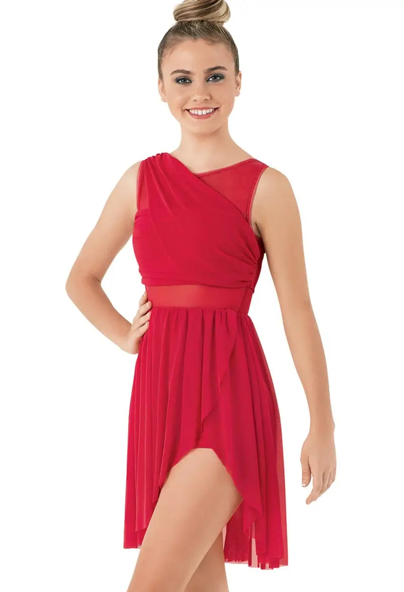 Pre-Owned Costume Balera  D8423 Large Child Red Dress Lyrical