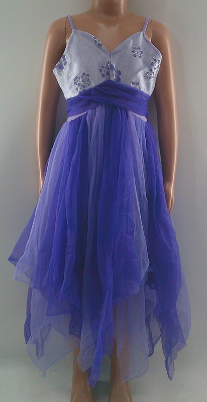 Pre-Owned Costume Curtain Call  E3228 Large Child  Purple  Floral Glitter  Ballet Glitter