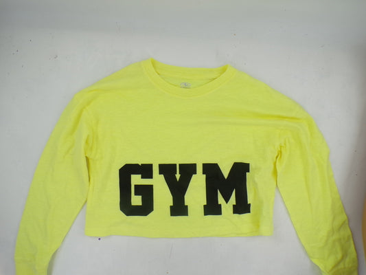 Pre-Owned Crop Tshirt Athletic  Gym XL Child Yellow  Gymnastics