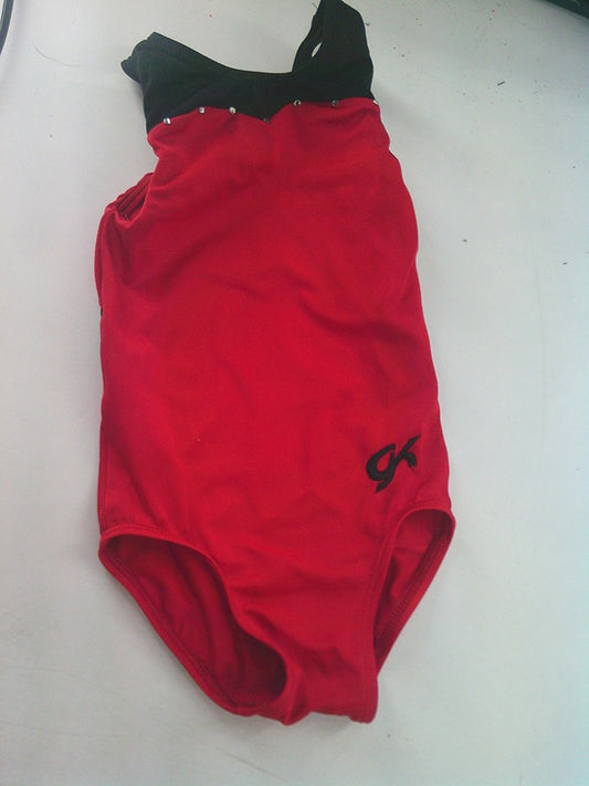 Pre-Owned Leotard GK Elite XS Child Red Black Acro Tumbling