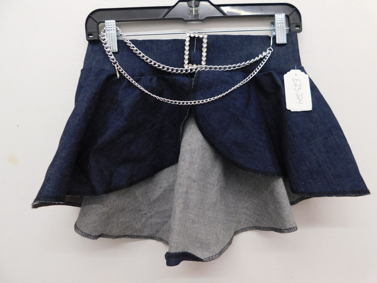 Pre-Owned Skirt Medium Adult Denim Costume Jazz Tap Hip Hop