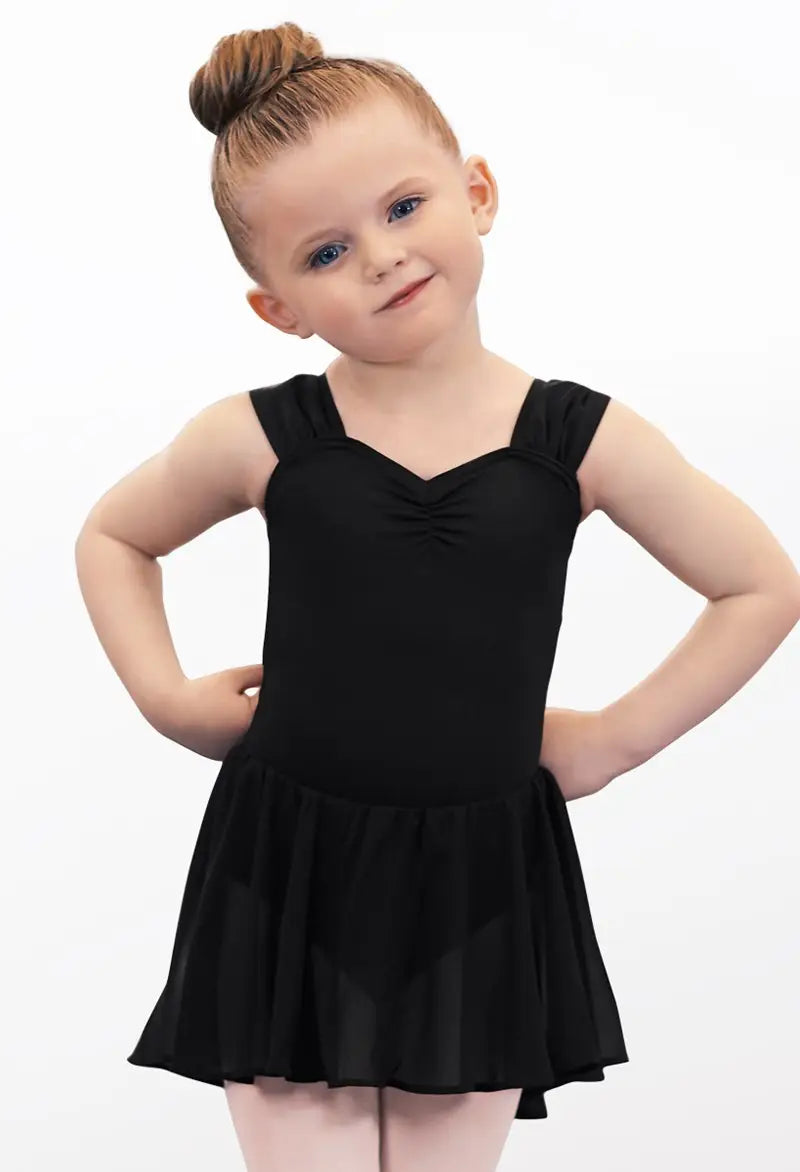 D9487-Dress - Shirred Sleeve & Hi Low Skirt
