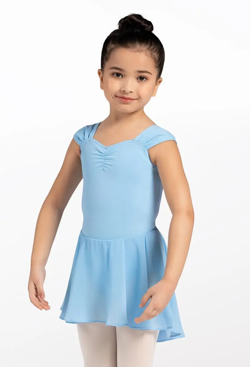 D9487-Dress - Shirred Sleeve & Hi Low Skirt
