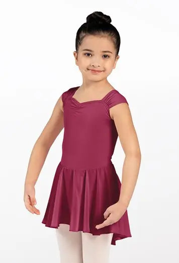 D9487-Dress - Shirred Sleeve & Hi Low Skirt