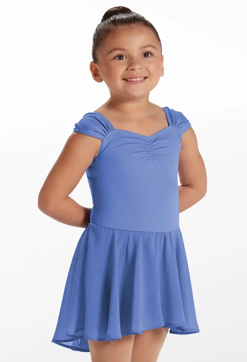D9487-Dress - Shirred Sleeve & Hi Low Skirt