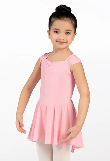 D9487-Dress - Shirred Sleeve & Hi Low Skirt