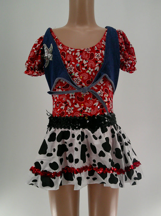 Pre-Owned Costume Gallery  15807 Small Child Red Skirt Jazz Sequin Western