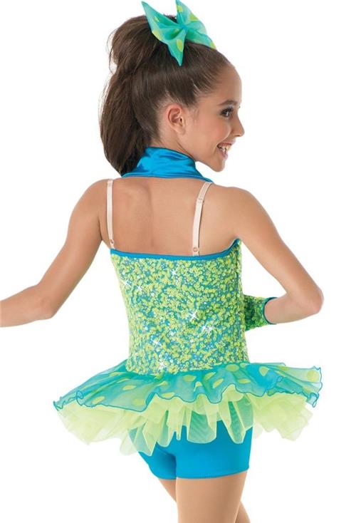 Pre-Owned Costume Weissman  8817 Large Child Green Jacket Jazz Sequin