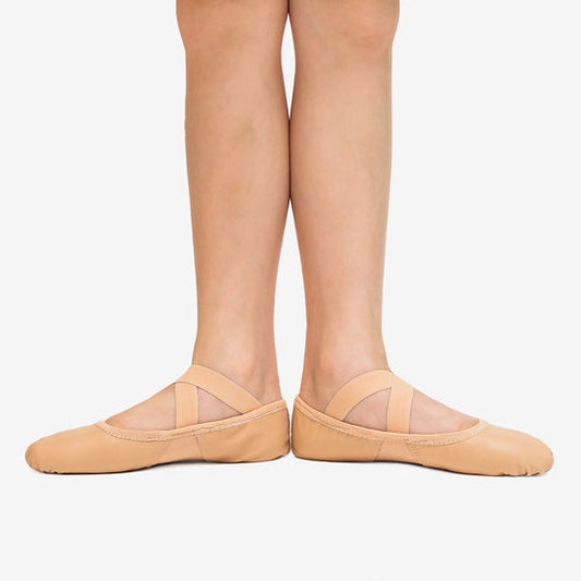 NEW Ballet Shoes So Danca Child Sizes NudeLeather Cross Straps Split Sole