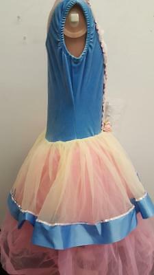 Pre-Owned Costume Large Child Blue Curtain Call E1882 Ballet Pointe YAGP Tutu Sequin