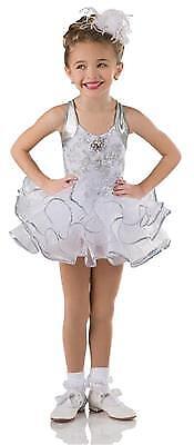 Pre-Owned Costume Art Stone  29301 Small Child White Tutu Ballet Tap Pageant Sequin