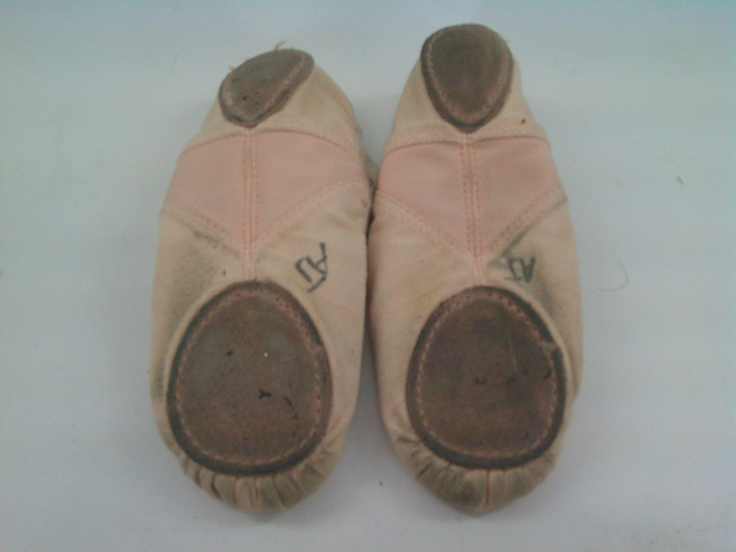 Pre-Owned Ballet Shoes DanzNMotion Little Kid 12.5M  Canvas Crossed Straps Split Sole