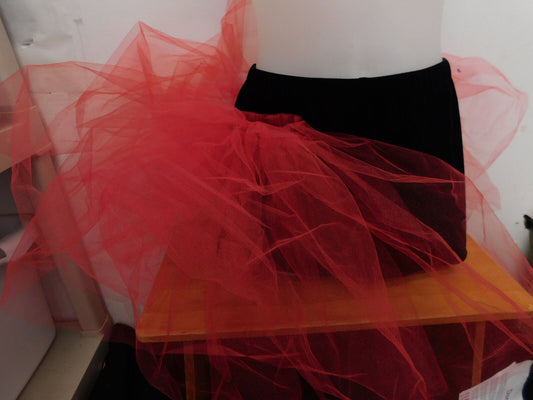 Pre-Owned Shorts with Tulle Cicci   Large Adult Red  Jazz Contemporary