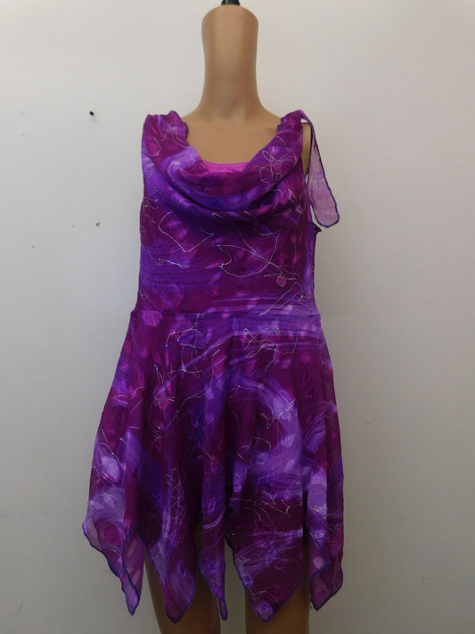 Pre-Owned Costume Costume Gallery   XL Adult Purple Flowy Dress Contemporary