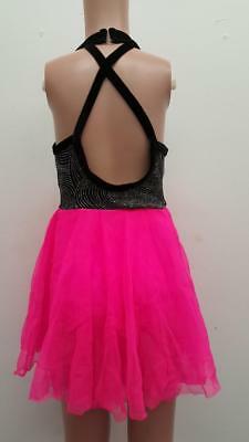 Pre-Owned Costume Weissman  3062 Medium Child Hot Pink Sparkle Dress Lyrical