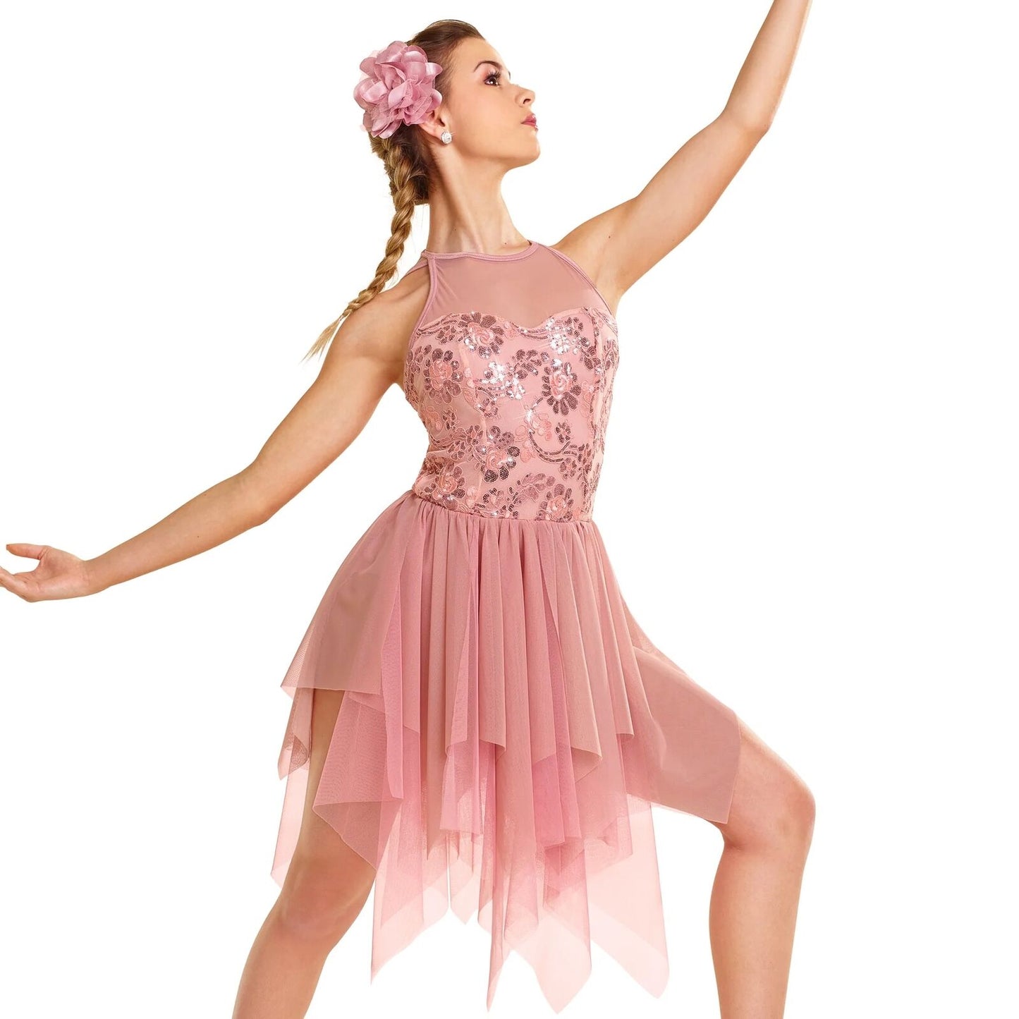 Pre-Owned Costume Curtain Call  R532 Small Child Rose pink  Jazz