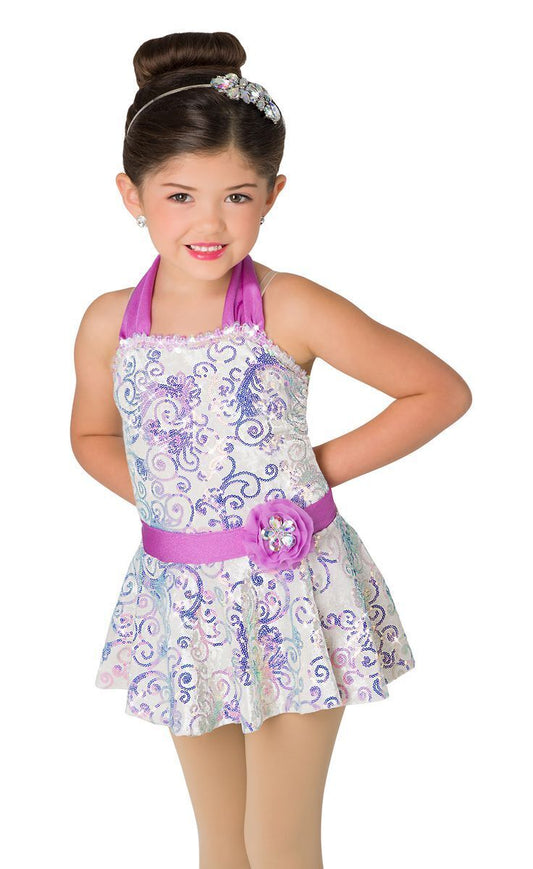 Pre-Owned Costume Costume Gallery  20301 Medium Child Purple Dress Ballet Floral
