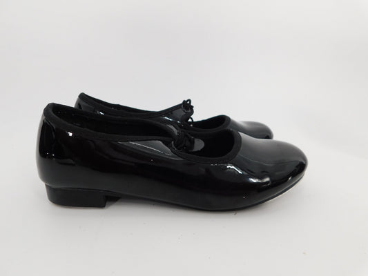Pre-Owned Tap Shoes Dance Class Little Kid 11M Tyette Leather Ribbon or Elastic Student