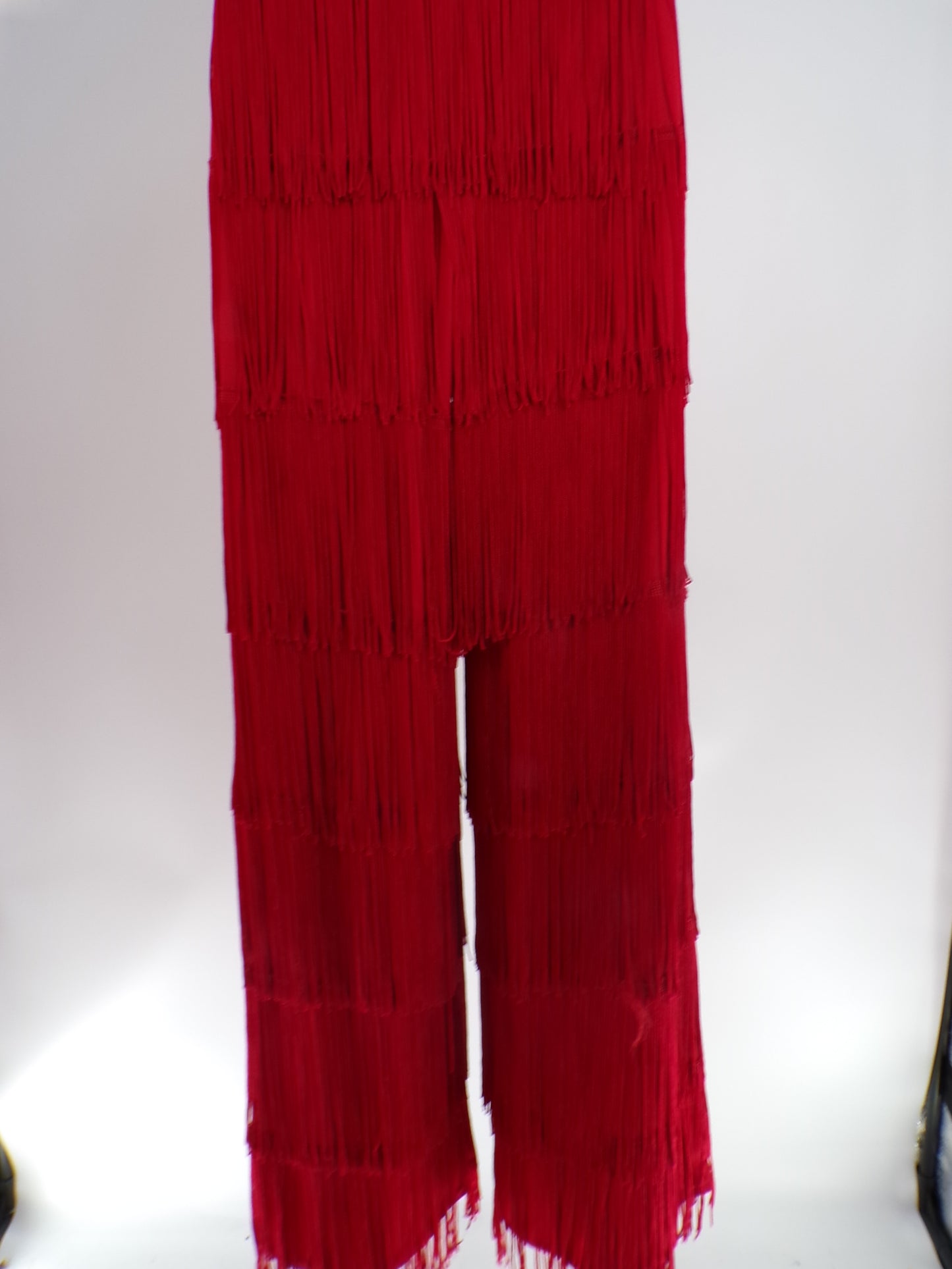 Pre-Owned Costume AWCT  24022 Med-Lar Child Red Fringe Jazz Tap Sequins/Rhinestones