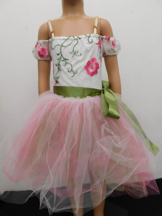 Pre-Owned Costume Costume Gallery   Small Child Pink Floral Tutu Dress Ballet
